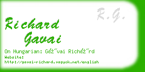 richard gavai business card